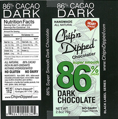 Chip’n Dipped Voluntarily Expands Recall to Include 7 More of it’s Dark Chocolate Bars Due to Possible Presence of Undeclared Milk